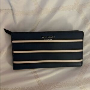 Kate Spade striped button wallet